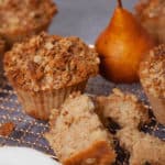 pear and cardamom muffins