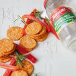 Roasted red pepper crackers