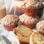 coffee cake muffins with butter and coffee