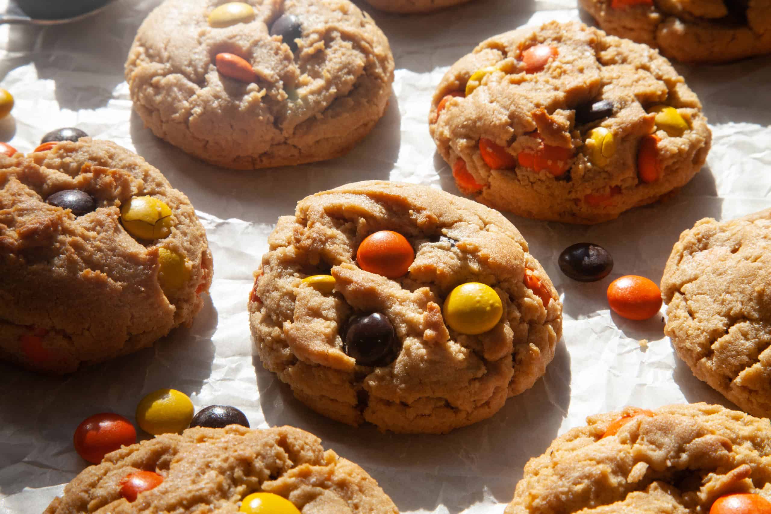 peanut butter cookies with reese's pieces