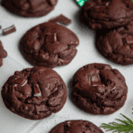 chocolate cookies with Andes mint pieces