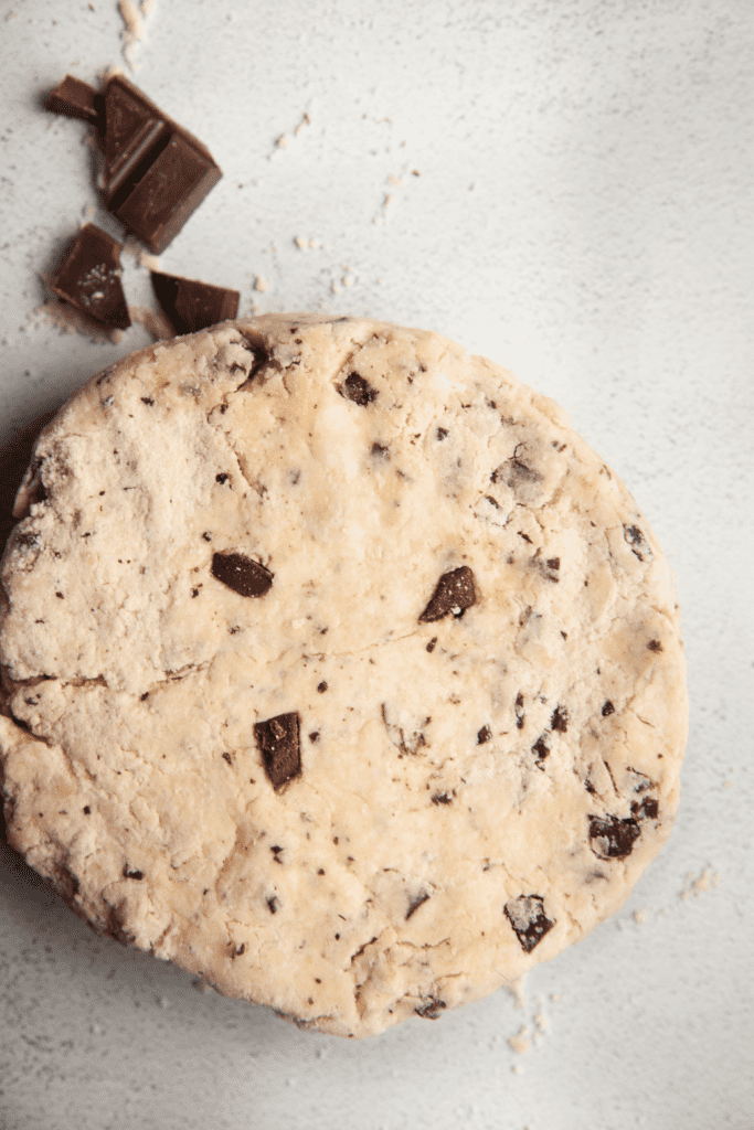 chocolate chunk scone dough